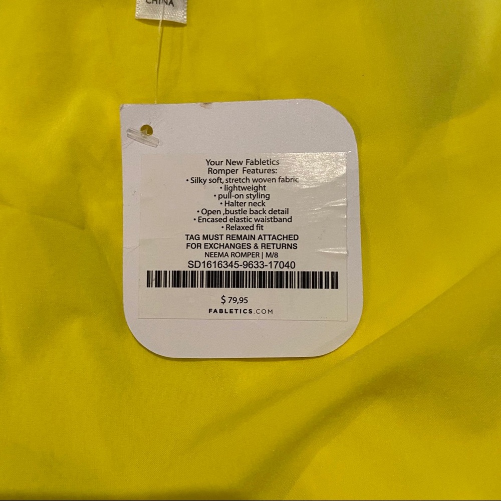 Yellow Fabletics Neema Romper - Picture 6 of 9